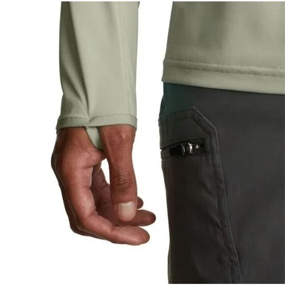 NWT EDDIE BAUER Men’s XL Performance Solarfoil Hoodie UPF 50+ Green Long Sleeves - Picture 3 of 16